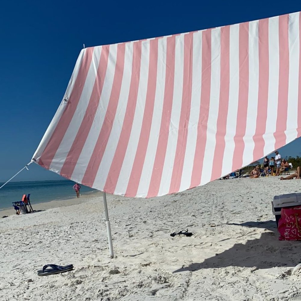 BUSINESS & PLEASURE CO. THE PREMIUM BEACH TENT - VINTAGE PINK STRIPE